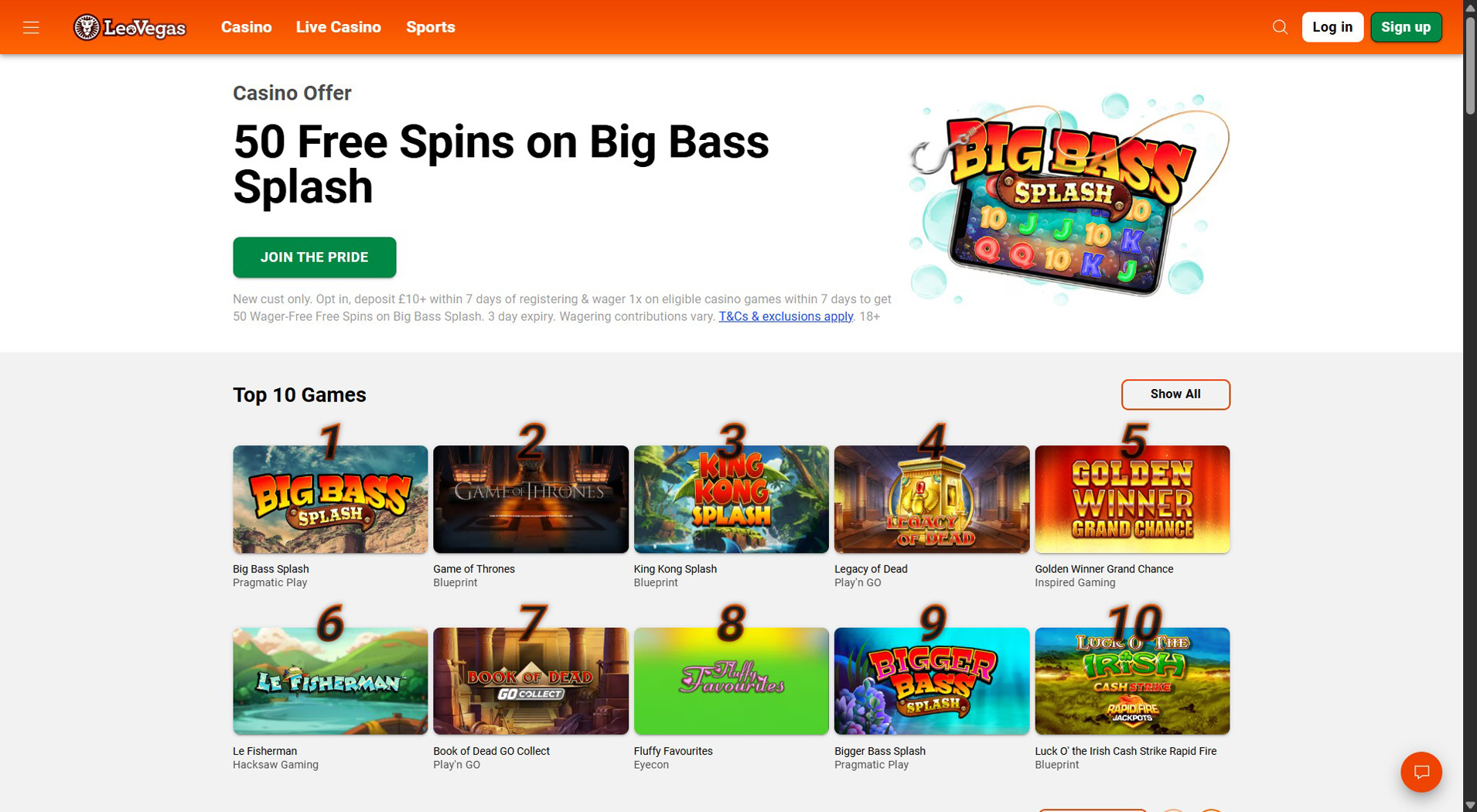 9. LeoVegas- Facile configurazione del casinò HiPay